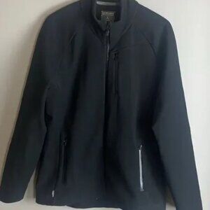 ICEBREAKER Mens Black Zip Merino Blend Pure Plus Softshell Jacket Size L Logo